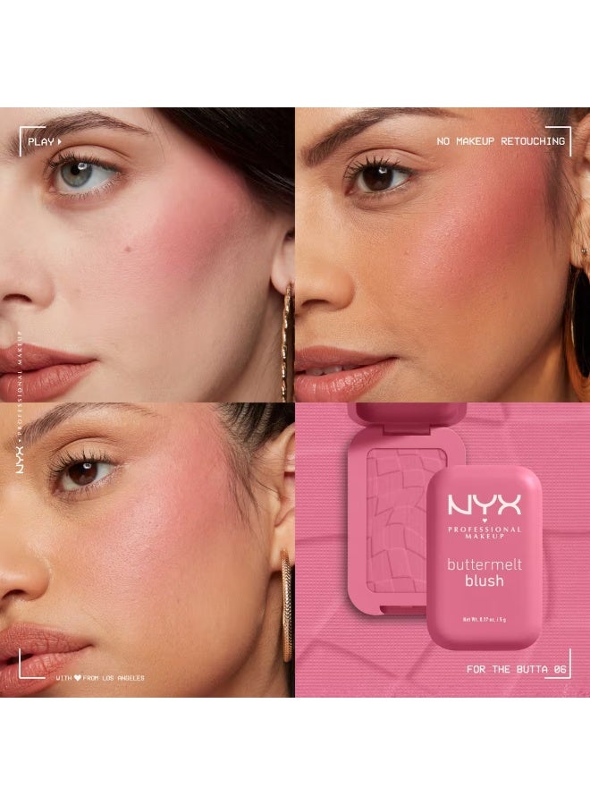 NYX PROFESSIONAL MAKEUP NYX Buttermelt Blush, 06 - For The Butta - Image 2